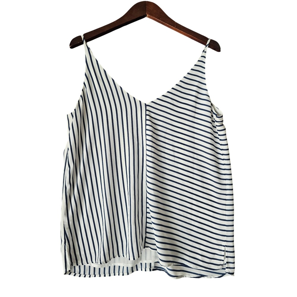 Artisan‎ NY Striped V-Neck Cami Top Sleeveless Casual Blouse